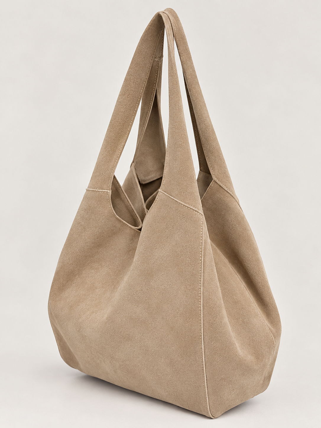 Suede Hobo Bag Sand