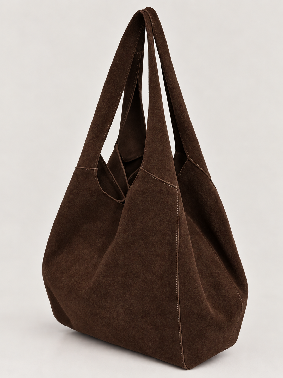 Suede Hobo Bag Chocolate